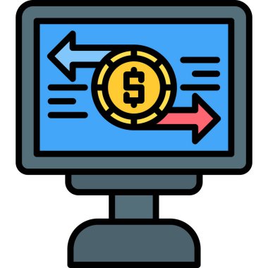 Para için. Web simgesi basit illüstrasyon