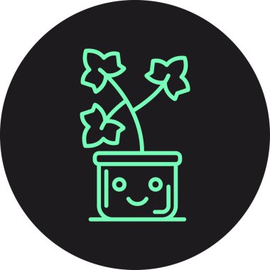 Bir çiçek simgesinin vektör illüstrasyonu