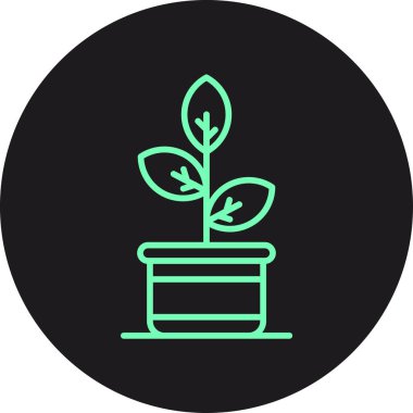 Bitki simgesi, bitki simgesinin vektör illüstrasyonu