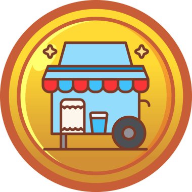 Kahve Makinesi web simgesi, basit vektör illüstrasyonu