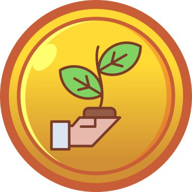 Bir çiçek simgesinin vektör illüstrasyonu