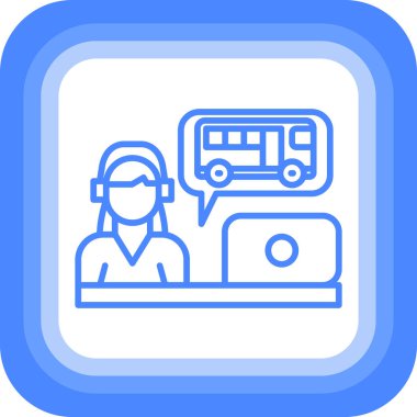 Otobüs. Web simgesi basit illüstrasyon