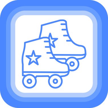 Bir kaykay simgesinin vektör çizimi