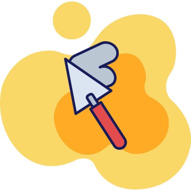 Kürek ağ simgesi basit illüstrasyon