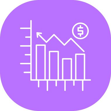 Grafik simgesi vektör illüstrasyonlu grafik