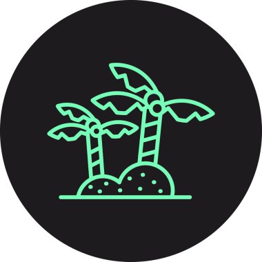 Ağaç simgesinin vektör illüstrasyonu