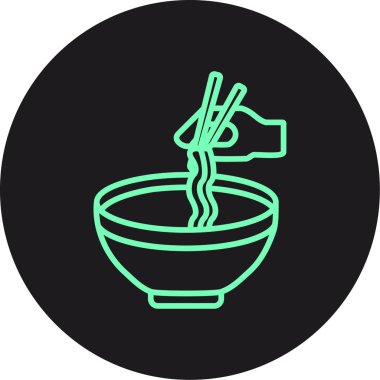 çorba simgesi vektör illüstrasyonu