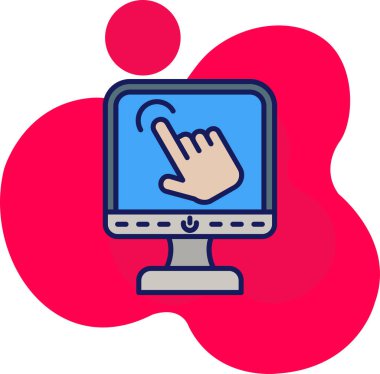 Dolu olarak parmak imleç simgesine tıklayın - taslak biçimi