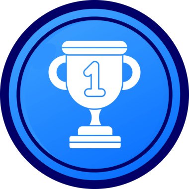 birincilik fincan yuvarlanmış vektör simgesi