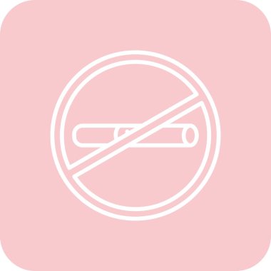 Dumansız ikonun vektör illüstrasyonu