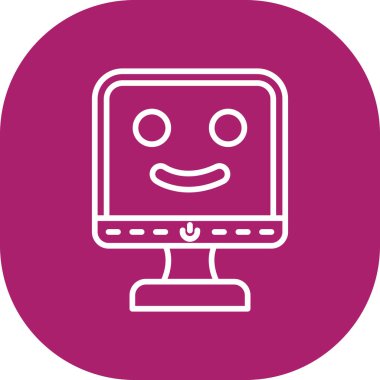 Bir robot simgesinin vektör illüstrasyonu