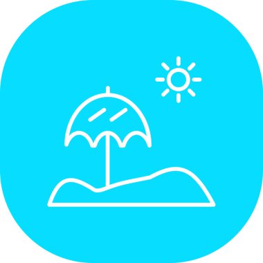 şemsiye simgesi vektör illüstrasyonu