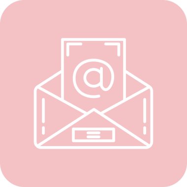 Zarf simgesinin vektör illüstrasyonu