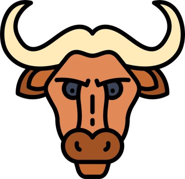 Boğa başlı vektör illüstrasyonu