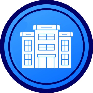 Bina. Web simgesi basit illüstrasyon