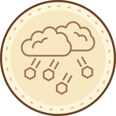 Bulut simgesi vektör illüstrasyonu