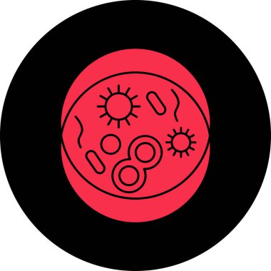 bakteri simgesi vektör illüstrasyonu