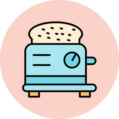 Ekmek. Web simgesi basit illüstrasyon