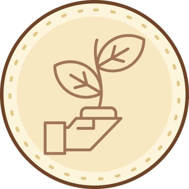 Modern b ikon bitkisinin vektör illüstrasyonu