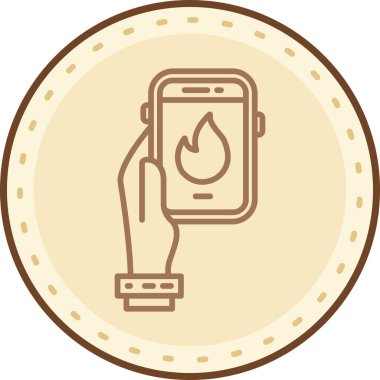 Cep telefonu simgesinin vektör illüstrasyonu