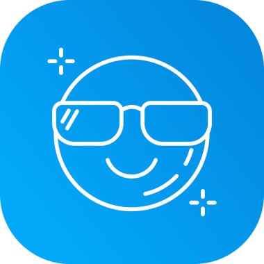 Göz simgesi olan sevimli bir yüzün vektör çizimi