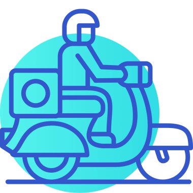 Motorsiklet. Web simgesi basit illüstrasyon