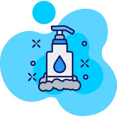 Temizlik fırçası. Basit illüstrasyon