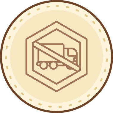 Bir kamyonun vektör simgesi, vektör illüstrasyonu