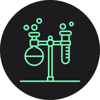 Benzersiz kimya bilim vektörü simgesi