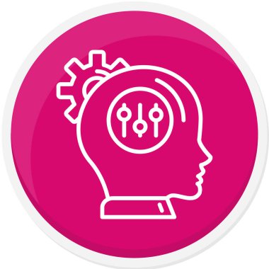 Bir beyin simgesinin vektör çizimi