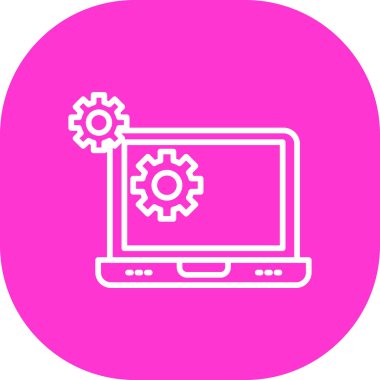 Modern dizüstü bilgisayar simgesinin vektör illüstrasyonu