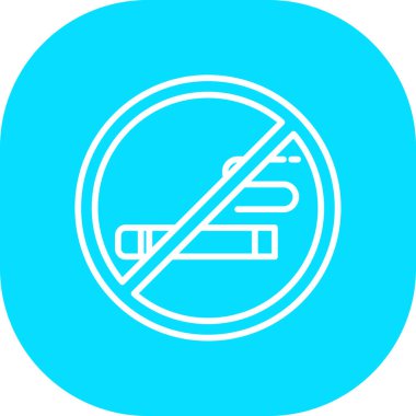 sigara simgesi yok, vektör illüstrasyonu, tasarım