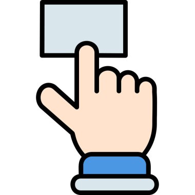 Bir kitap simgesi tutan el