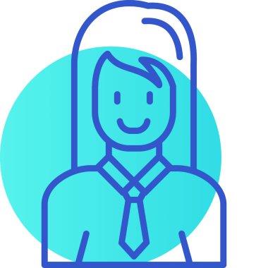 İş adamı avatar simgesi vektör illüstrasyonu