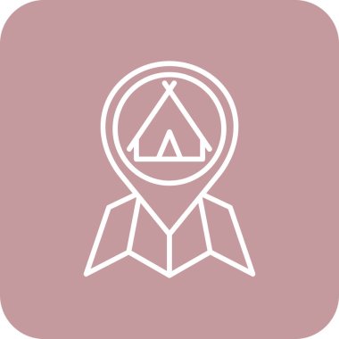 harita simgesi vektör illüstrasyonu