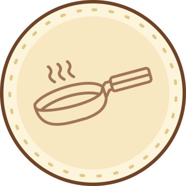 Bir tabak simgesinin vektör illüstrasyonu