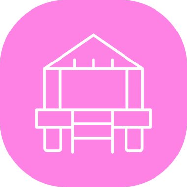 Modern yapı simgesinin vektör illüstrasyonu