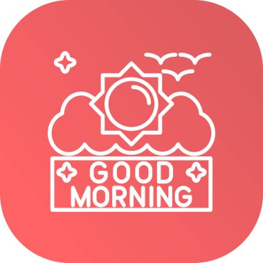 Günaydın modern tasarım, vektör illüstrasyonu