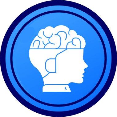 beyin ikonu vektör illüstrasyonu