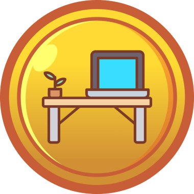 Bilgisayar. Web simgesi basit illüstrasyon