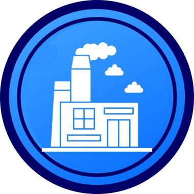 Fabrika simgesi, vektör illüstrasyonu