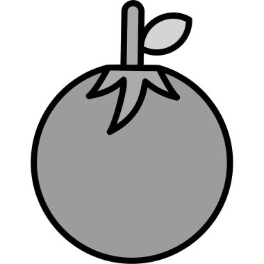Bir meyvenin karikatür simgesinin vektör çizimi