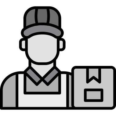 dağıtım işçisi simgesi ana hatlarıyla