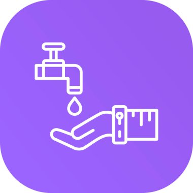 Su musluğu ikonu vektör illüstrasyonu