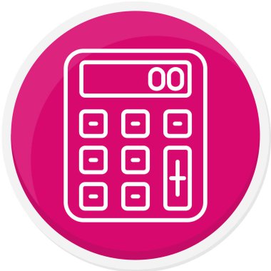 hesap makinesi web simgesi, basit vektör illüstrasyonu