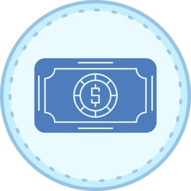 Doları para simgesi, vektör çizim