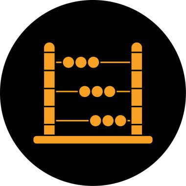 abacus ikon vektör çizimi tasarımı