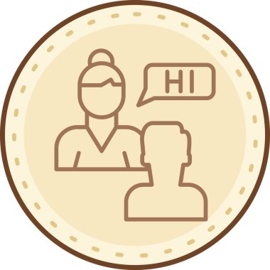 Bir erkek ve kız simgesinin vektör çizimi