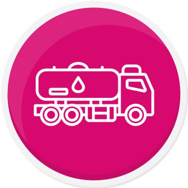 Petrol kamyonu simgesinin vektör çizimi