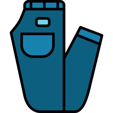 Çanta. Web simgesi basit illüstrasyon